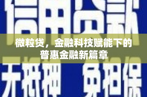 竹崎微粒贷，金融科技赋能下的普惠金融新篇章