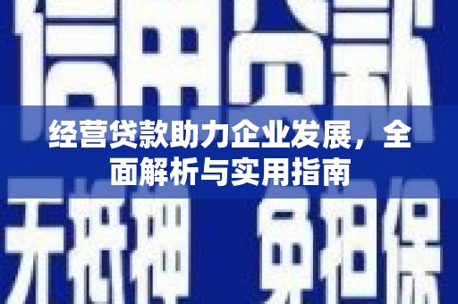 竹崎经营贷款助力企业发展，全面解析与实用指南