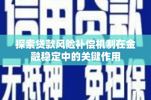 竹崎探索贷款风险补偿机制在金融稳定中的关键作用