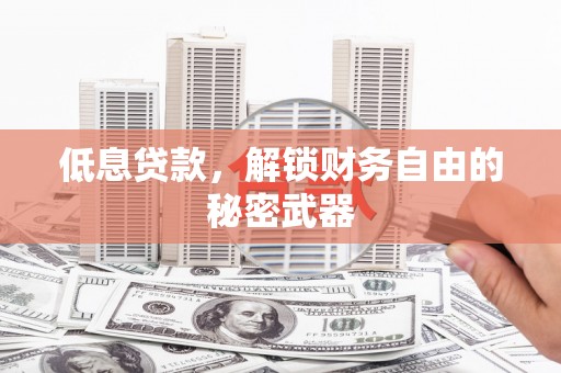 竹崎低息贷款，解锁财务自由的秘密武器
