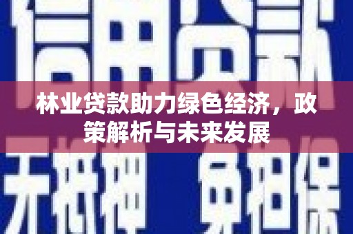 竹崎林业贷款助力绿色经济，政策解析与未来发展