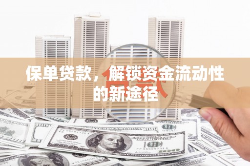 竹崎保单贷款，解锁资金流动性的新途径