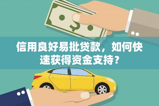 竹崎信用良好易批贷款，如何快速获得资金支持？