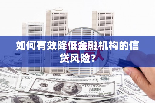 竹崎如何有效降低金融机构的信贷风险？