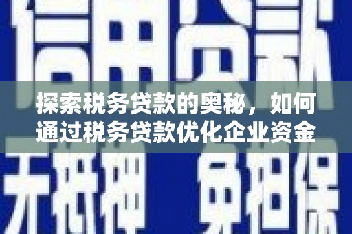 竹崎探索税务贷款的奥秘，如何通过税务贷款优化企业资金流