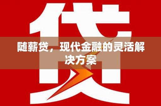 竹崎随薪贷，现代金融的灵活解决方案