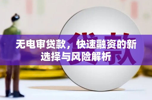 竹崎无电审贷款，快速融资的新选择与风险解析