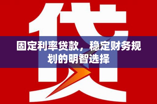 竹崎固定利率贷款，稳定财务规划的明智选择