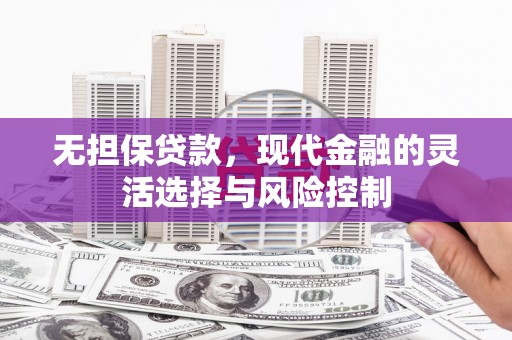 竹崎无担保贷款，现代金融的灵活选择与风险控制