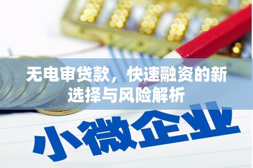 竹崎无电审贷款，快速融资的新选择与风险解析