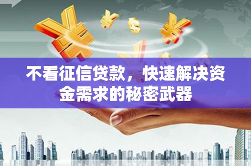 竹崎不看征信贷款，快速解决资金需求的秘密武器