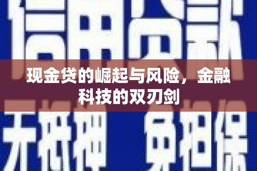 竹崎现金贷的崛起与风险，金融科技的双刃剑