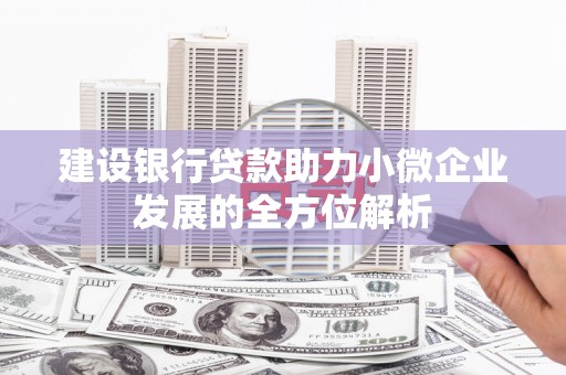 竹崎建设银行贷款助力小微企业发展的全方位解析