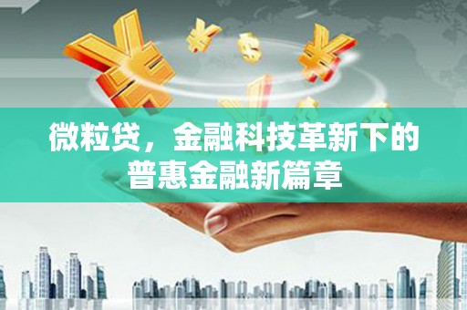 竹崎微粒贷，金融科技革新下的普惠金融新篇章