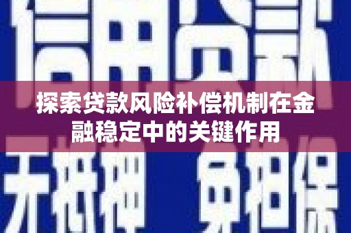竹崎探索贷款风险补偿机制在金融稳定中的关键作用