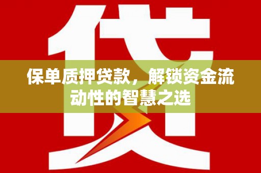 竹崎保单质押贷款，解锁资金流动性的智慧之选